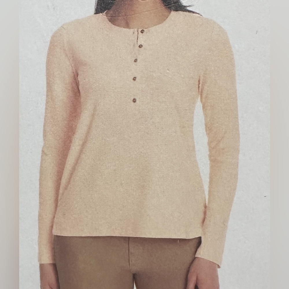 NEW - G.H. Bass - Women’s Textured Henley Button Long Sleeve Shirt